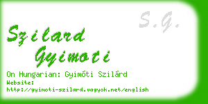 szilard gyimoti business card