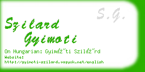 szilard gyimoti business card